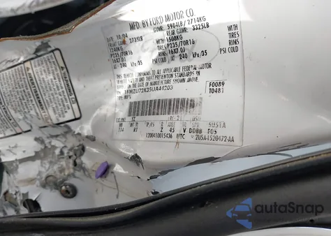 2005 Ford Explorer Xls/Xls Sport z USA, uszkodzony, nr VIN 1FMZU72K35UA44203